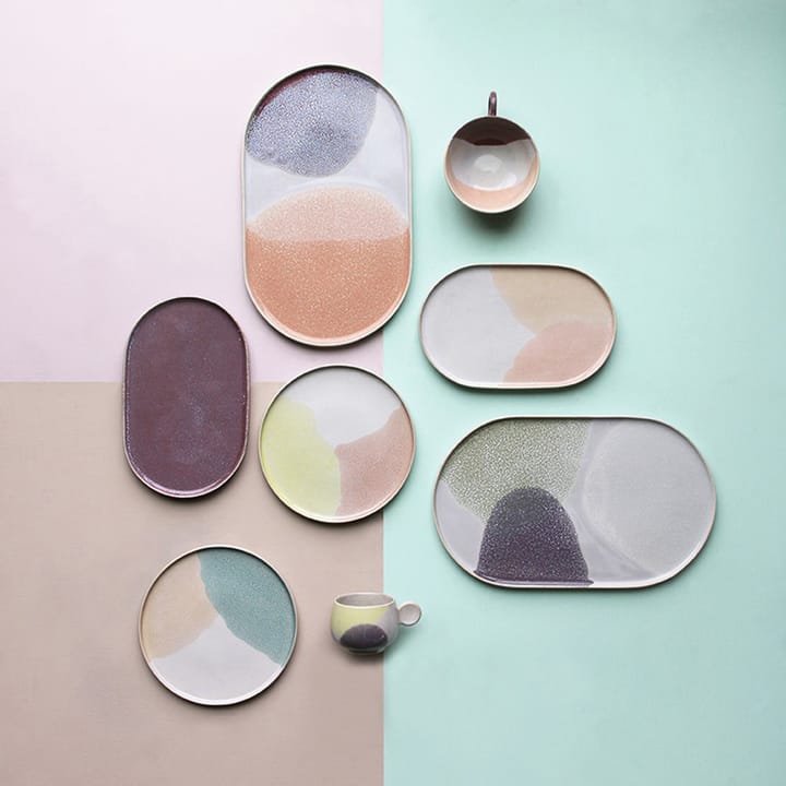 Gallery ceramics round small plate, mint/ nude HKliving