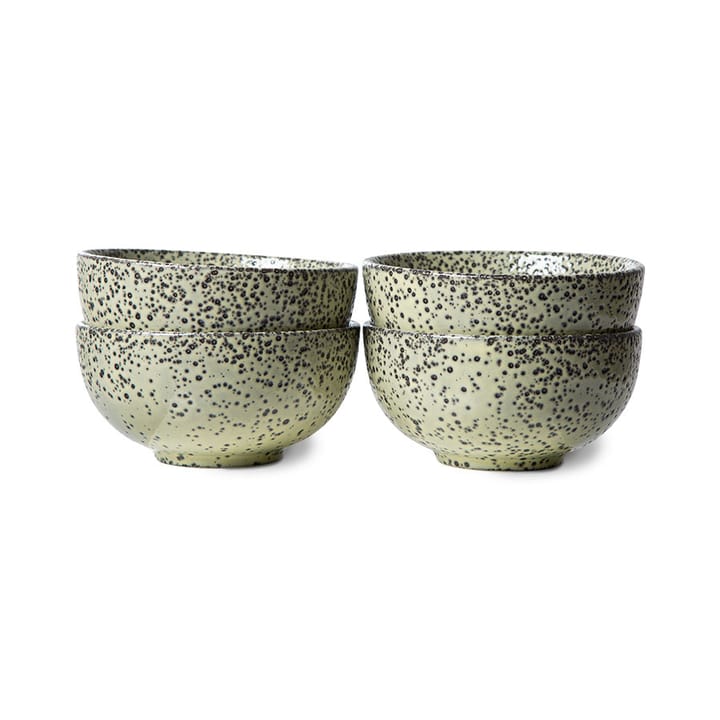 Gradient bowl 4-pack Ø13x6.5cm - Green - HKliving