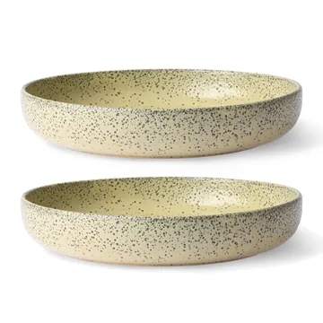 Gradient deep plate Ø21.5 cm 2-pack - Yellow - HKliving