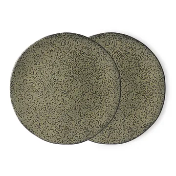 Gradient small plate 22.5 cm 2-pack - green - HKliving