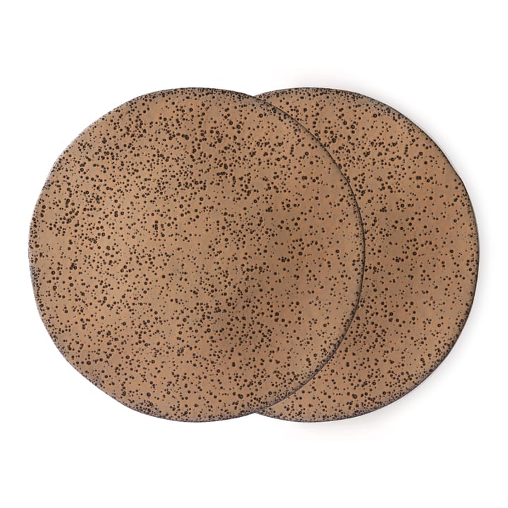 Gradient small plate 22.5 cm 2-pack - taupe (brown) - HKliving