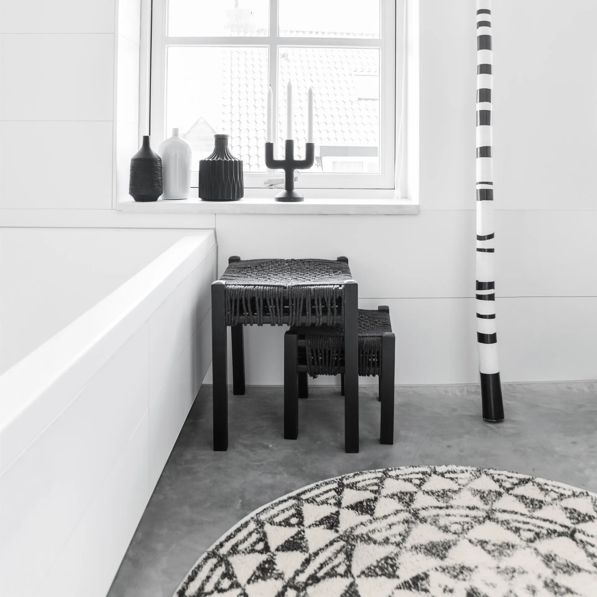 HKliving bathroom mat round, Ø 120 cm HKliving