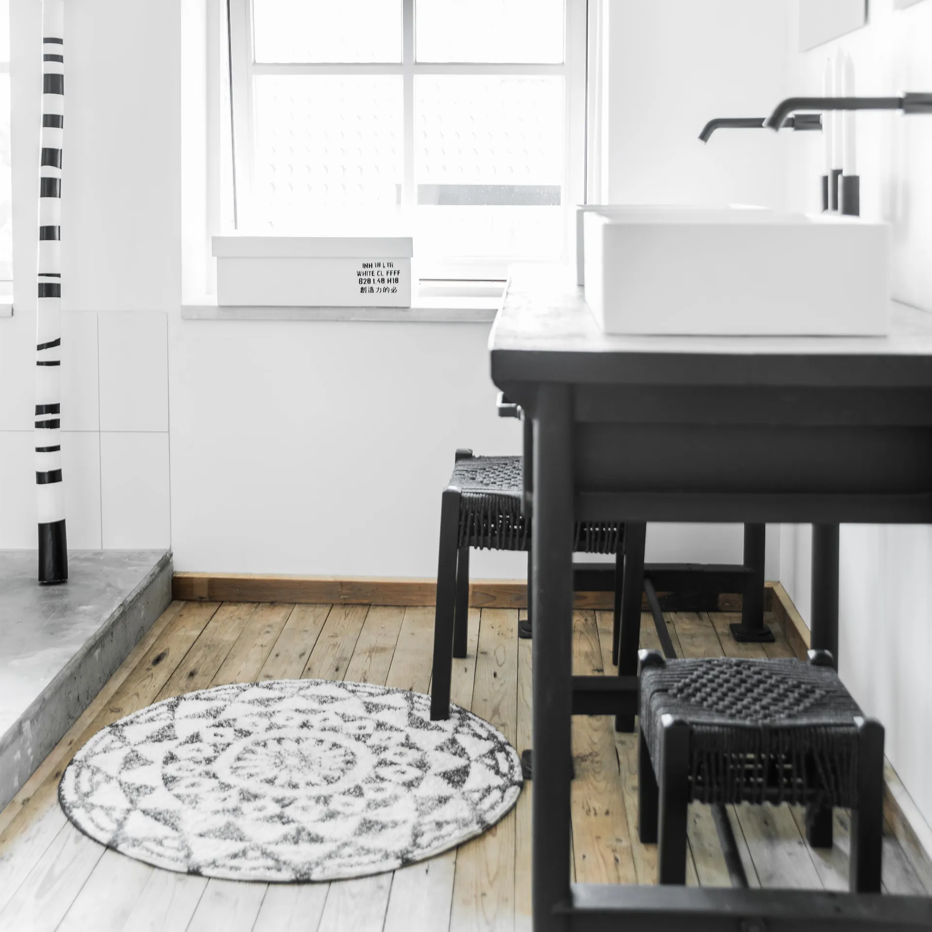 HKliving bathroom mat round, Ø 60 cm HKliving