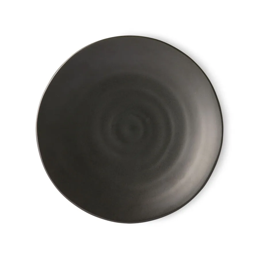 Kyoto dinner plate Ø25.5 cm, Matte black HKliving