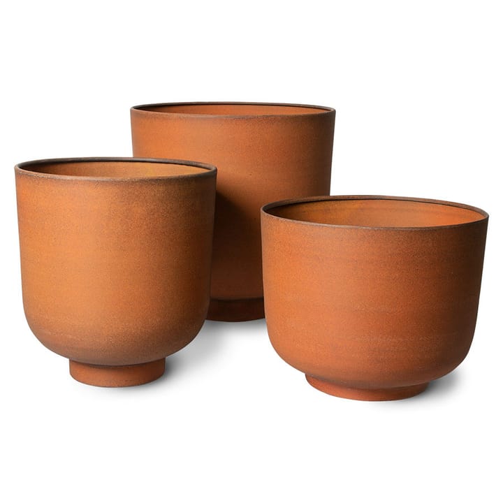 Metal pot set of 3 - Ginger - HKliving