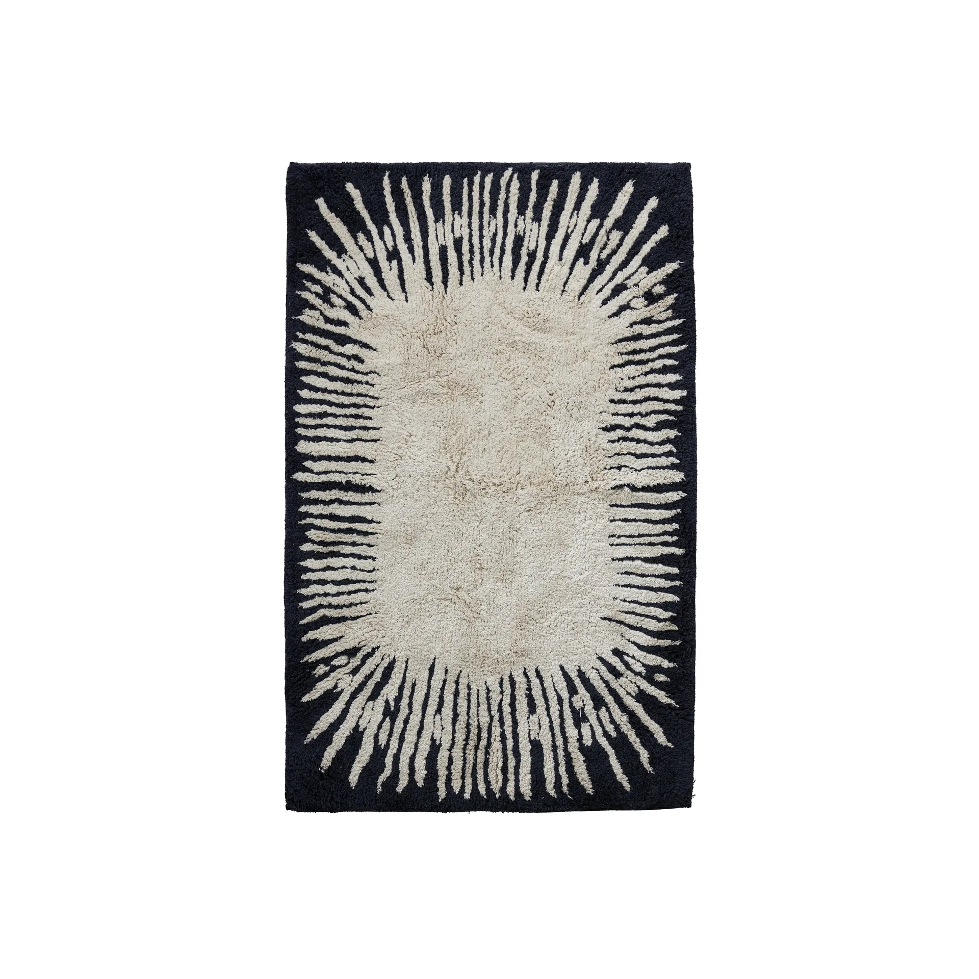 Monochrome bathroom mat 75x120 cm, Black-cream HKliving