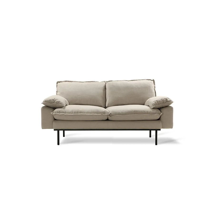 Retro sofa 2-seater 175 cm, Beige HKliving