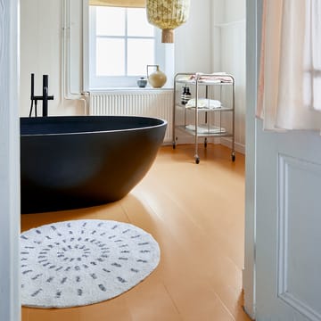 Swirl bathroom rug Ø60 cm - Black and white - HKliving