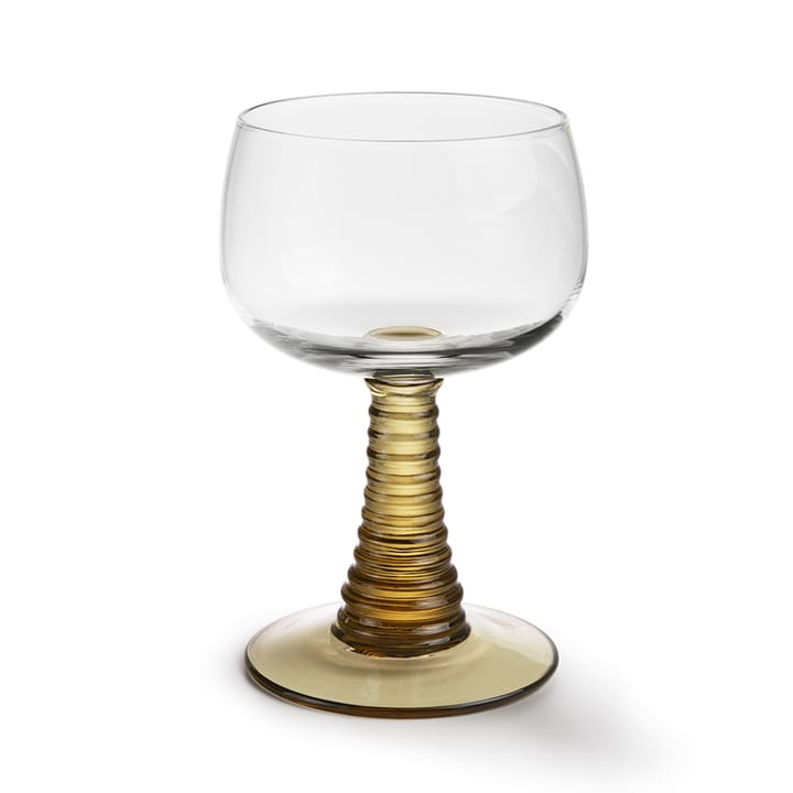 Swirl Wine glass Ø8.5x13.5 cm - Green - HKliving