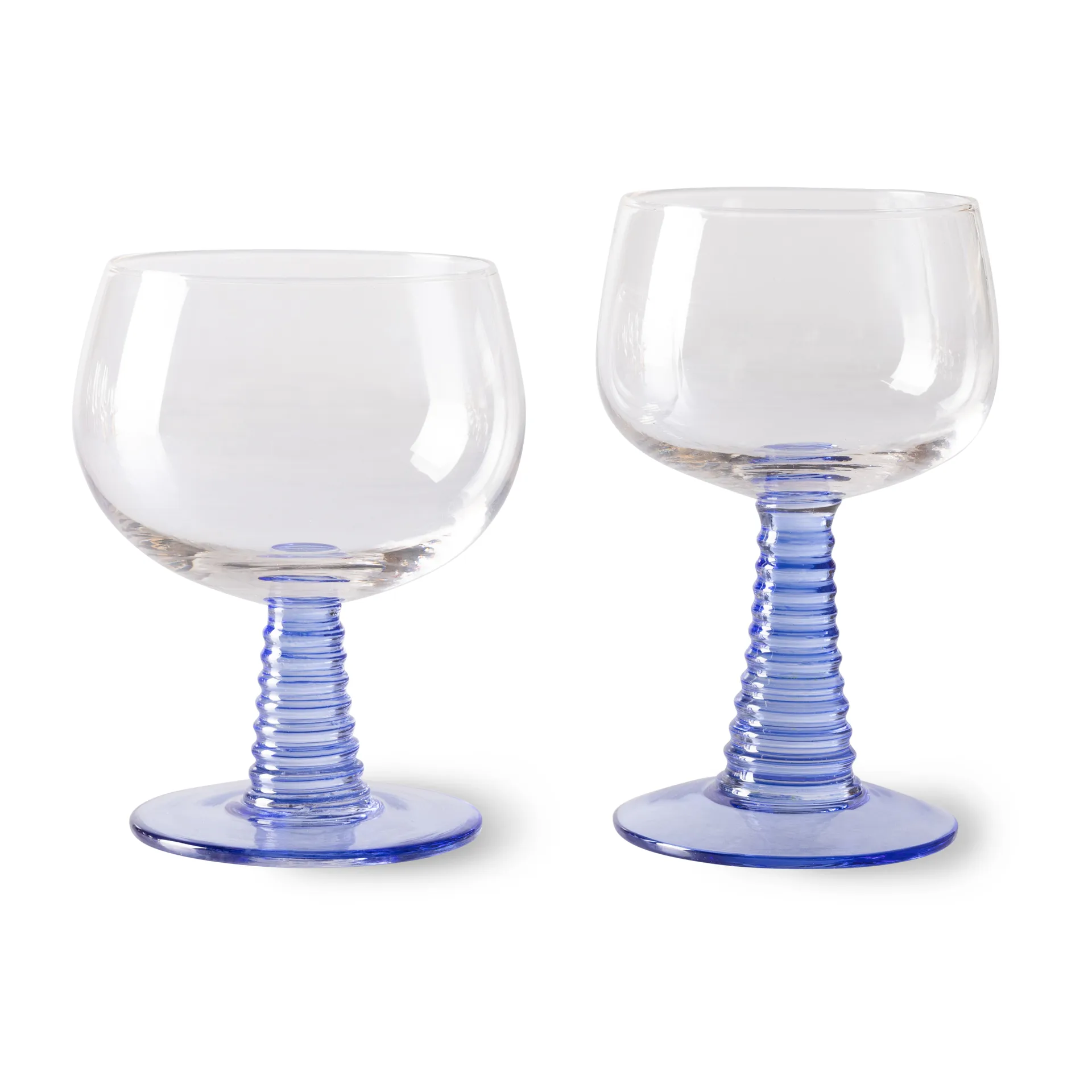 Swirl wine glass - high, Blue HKliving