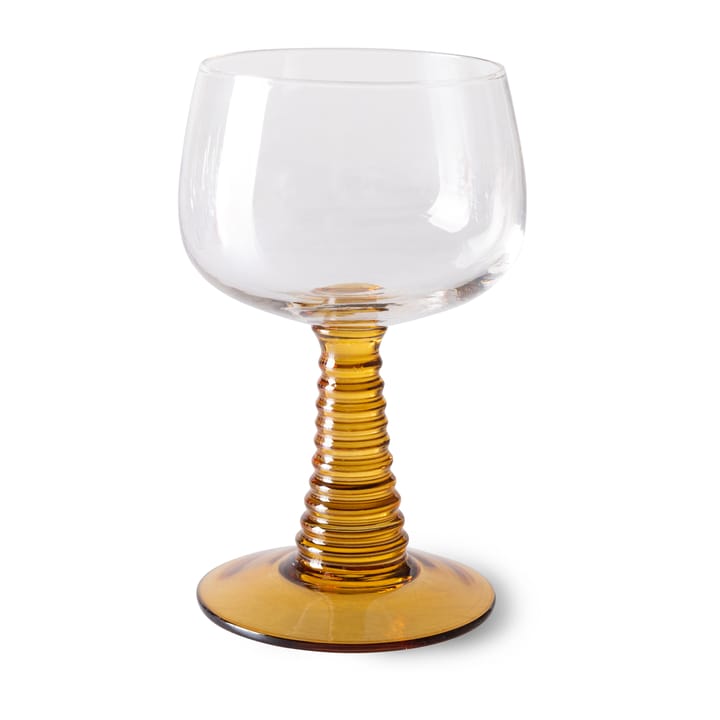 Swirl wine glass - high - Ochre - HKliving