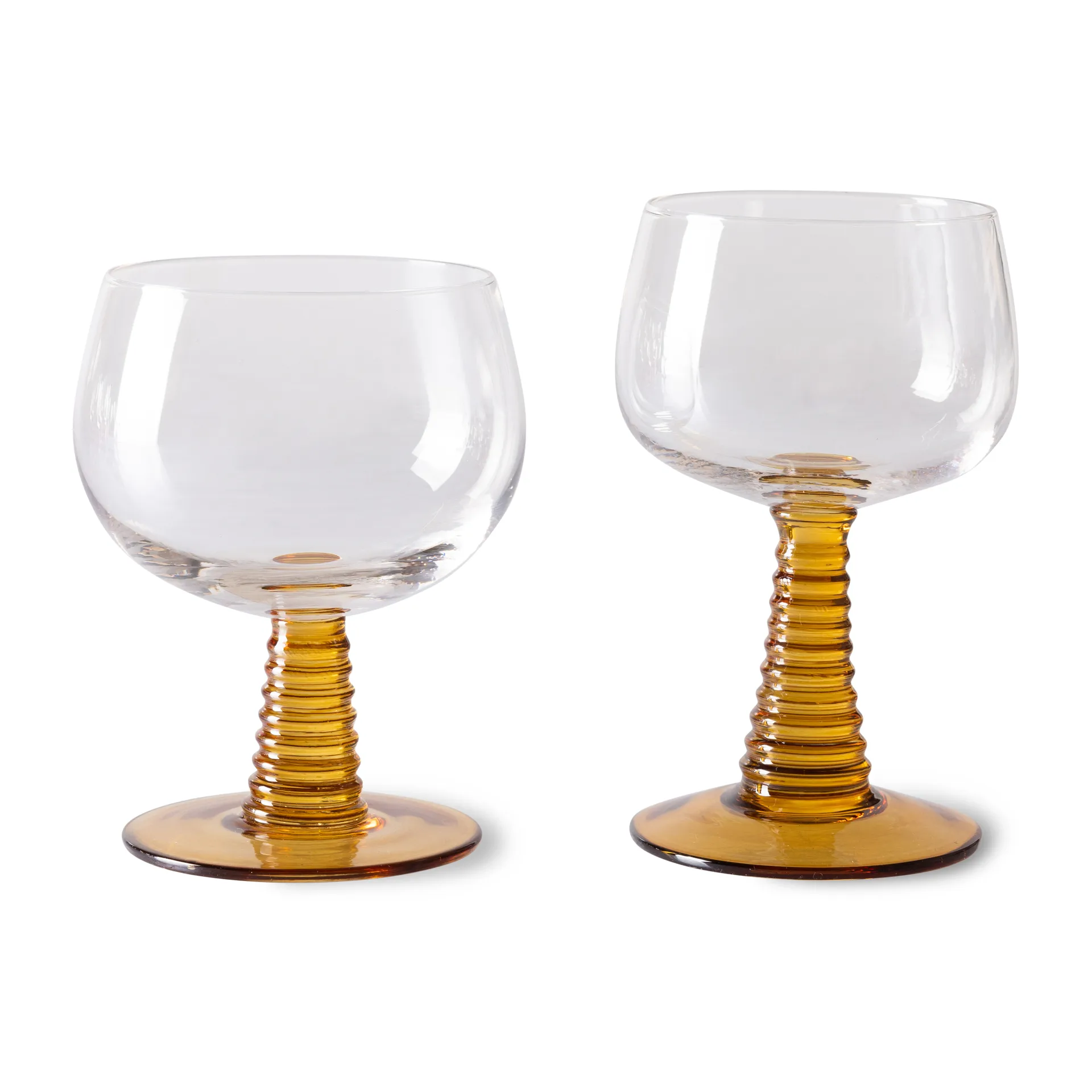 Swirl wine glass - high, Ochre HKliving