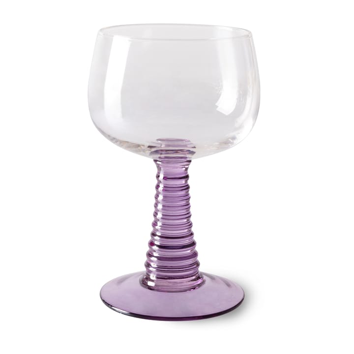 Swirl wine glass - high - Purple - HKliving