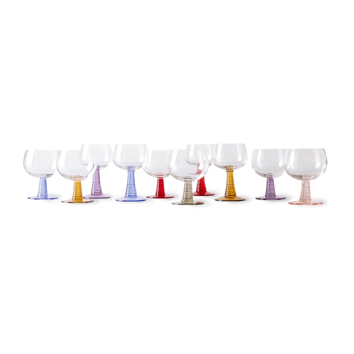 Swirl wine glass - high, Purple HKliving