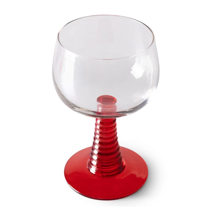 Swirl wine glass - high - Red - HKliving