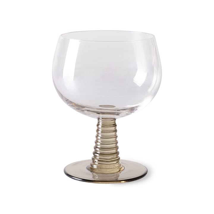Swirl Wine glass low 35 cl Ø10x12 cm - Green - HKliving