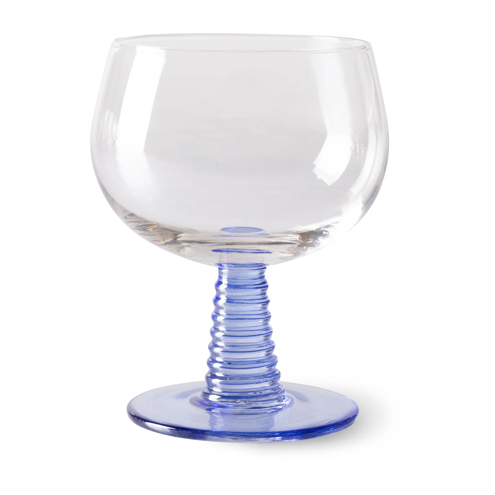 Swirl wine glass - low, Blue HKliving