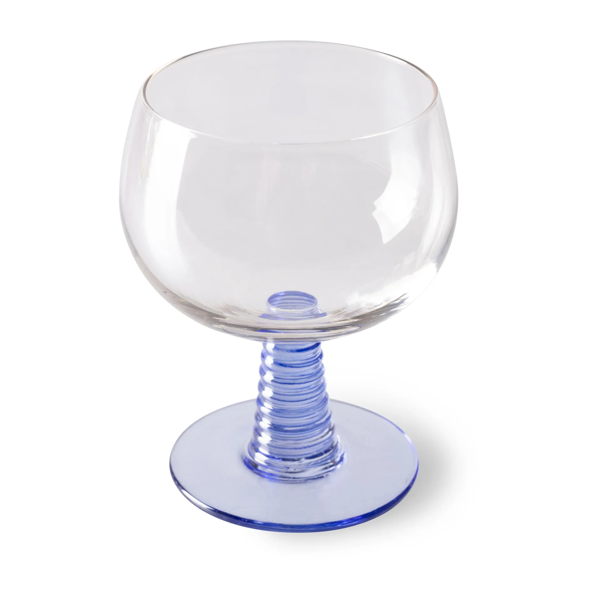 Swirl wine glass - low, Blue HKliving