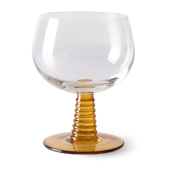 Swirl wine glass - low - Ochre - HKliving