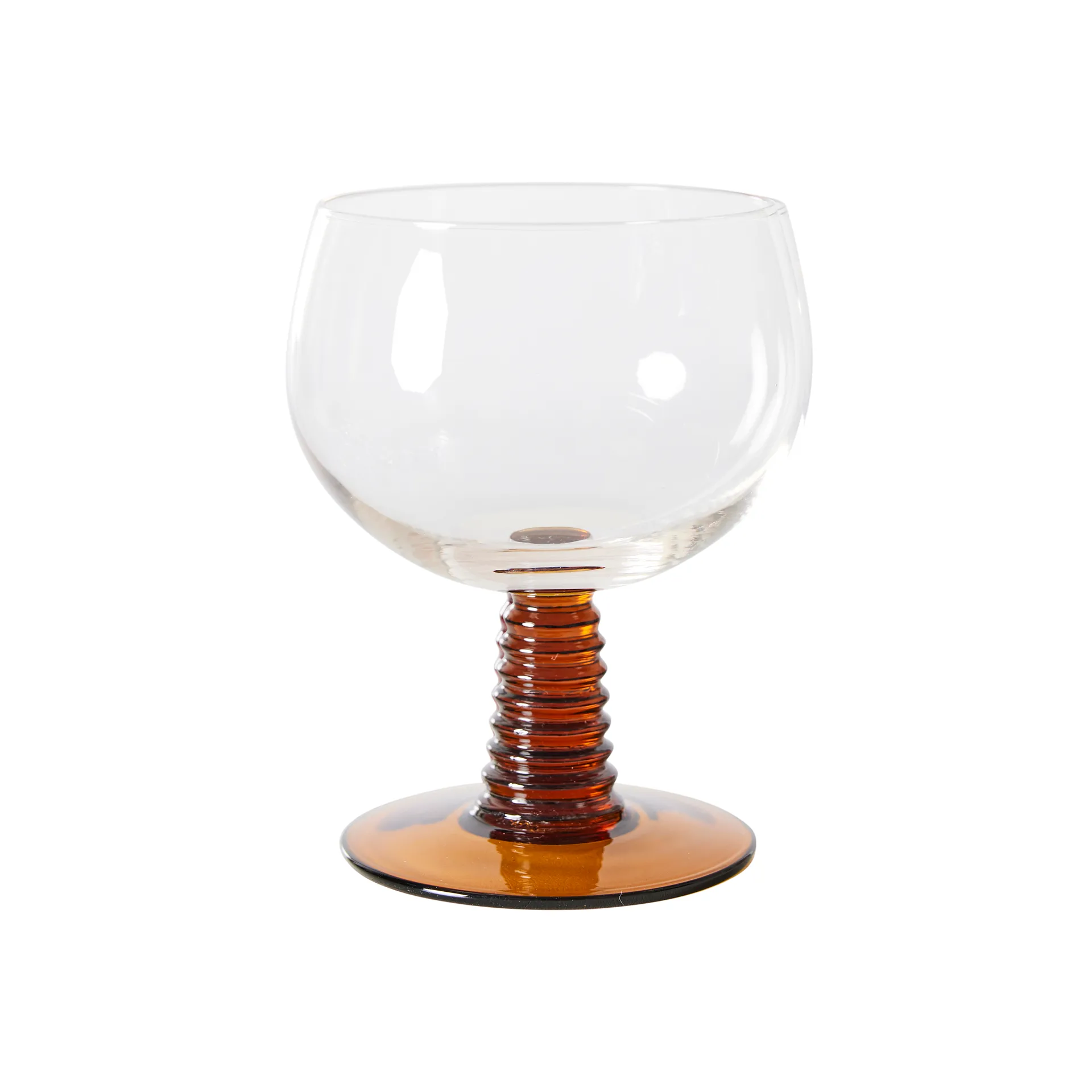 Swirl wine glass - low, Ochre HKliving