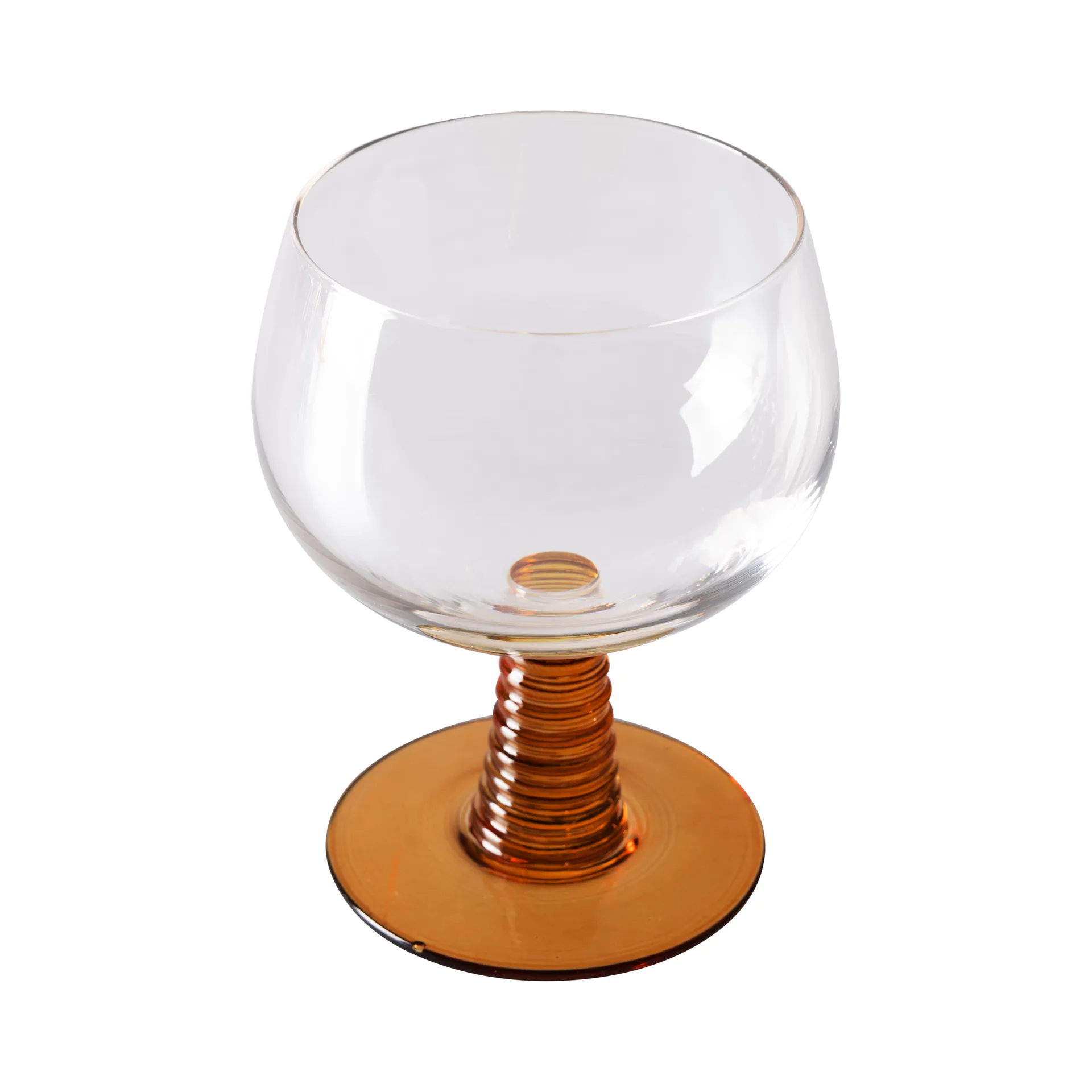 Swirl wine glass - low, Ochre HKliving