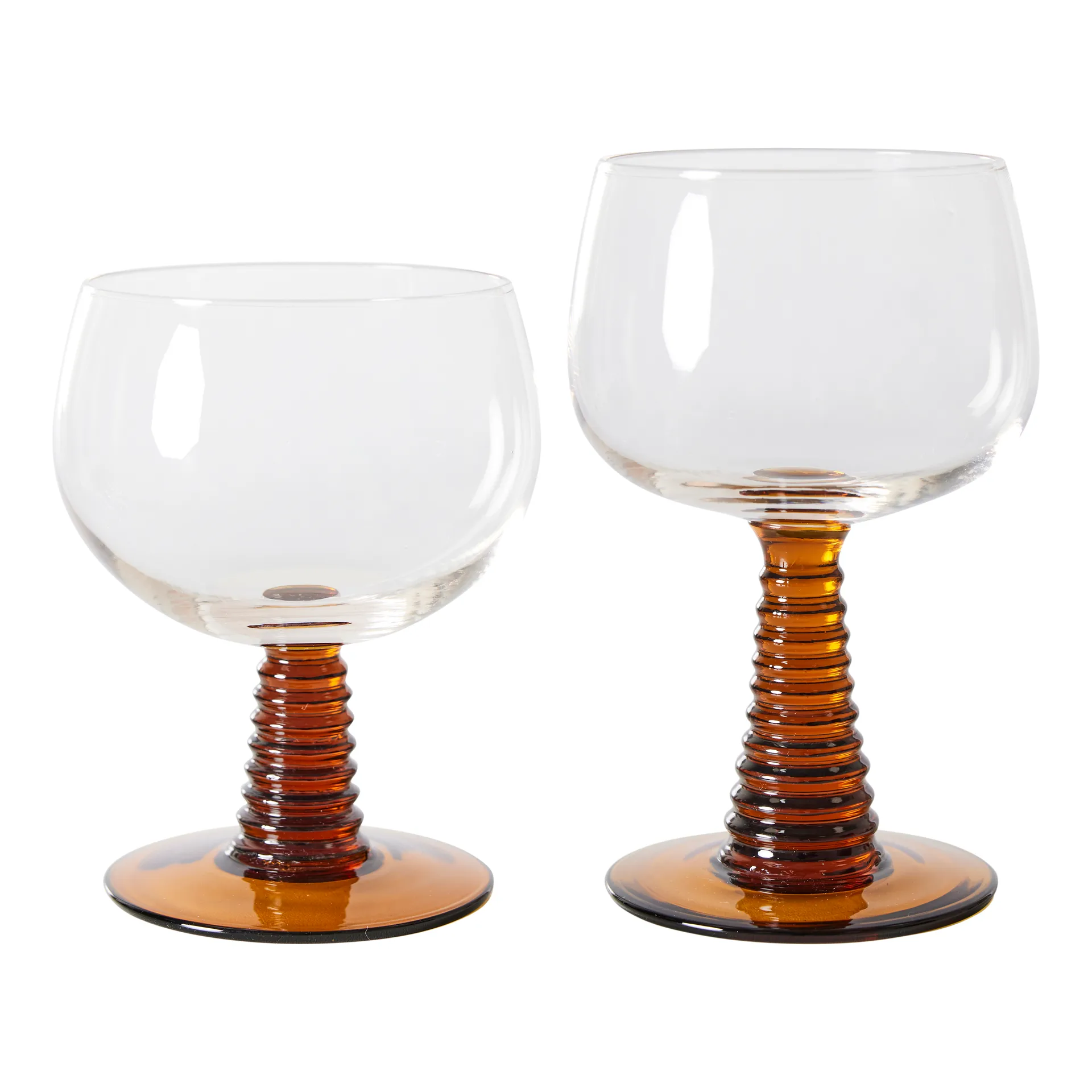 Swirl wine glass - low, Ochre HKliving