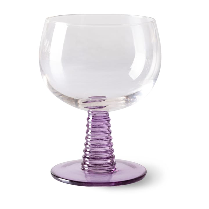 Swirl wine glass - low - Purple - HKliving