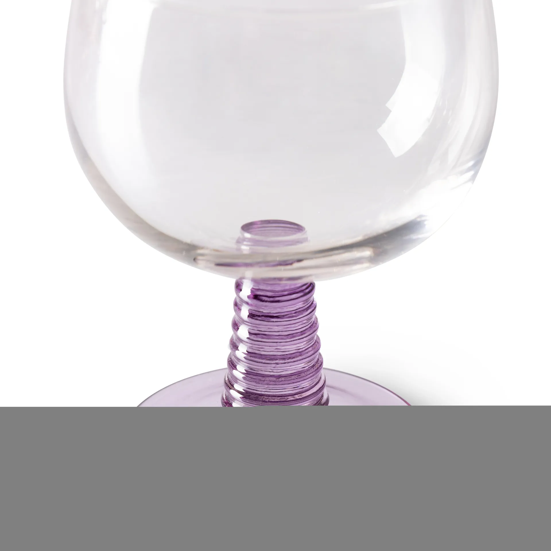 Swirl wine glass - low, Purple HKliving