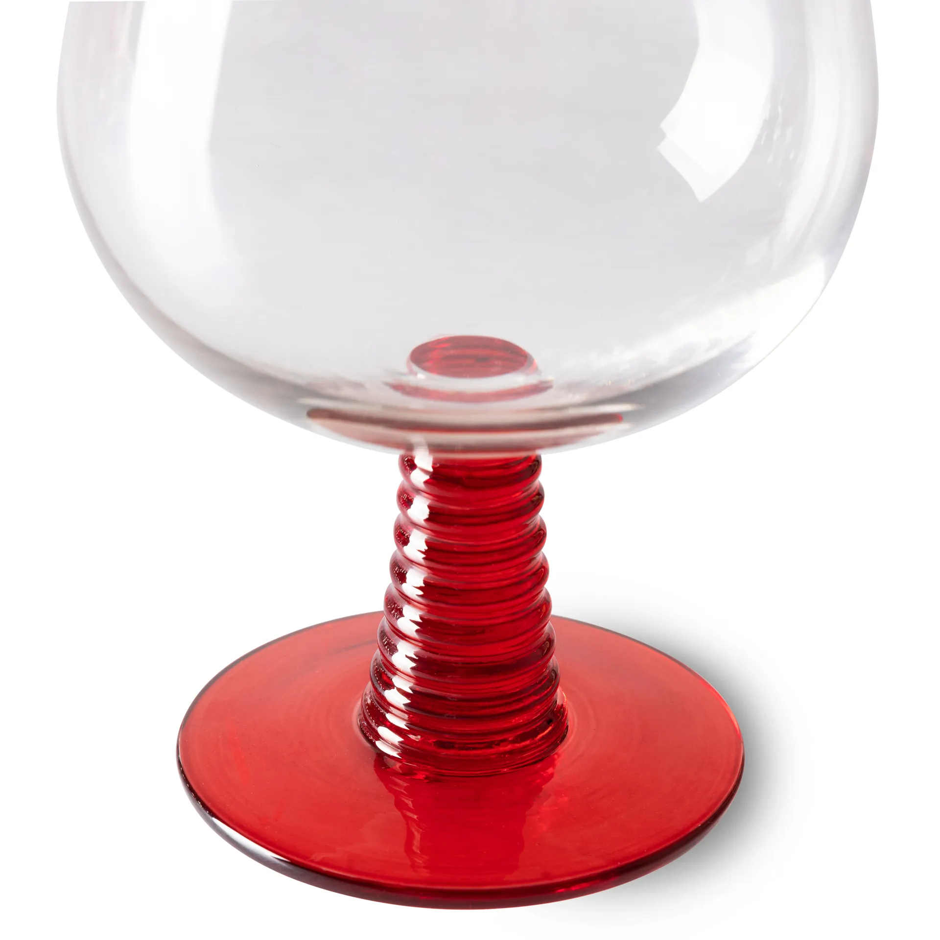 Swirl wine glass - low, Red HKliving