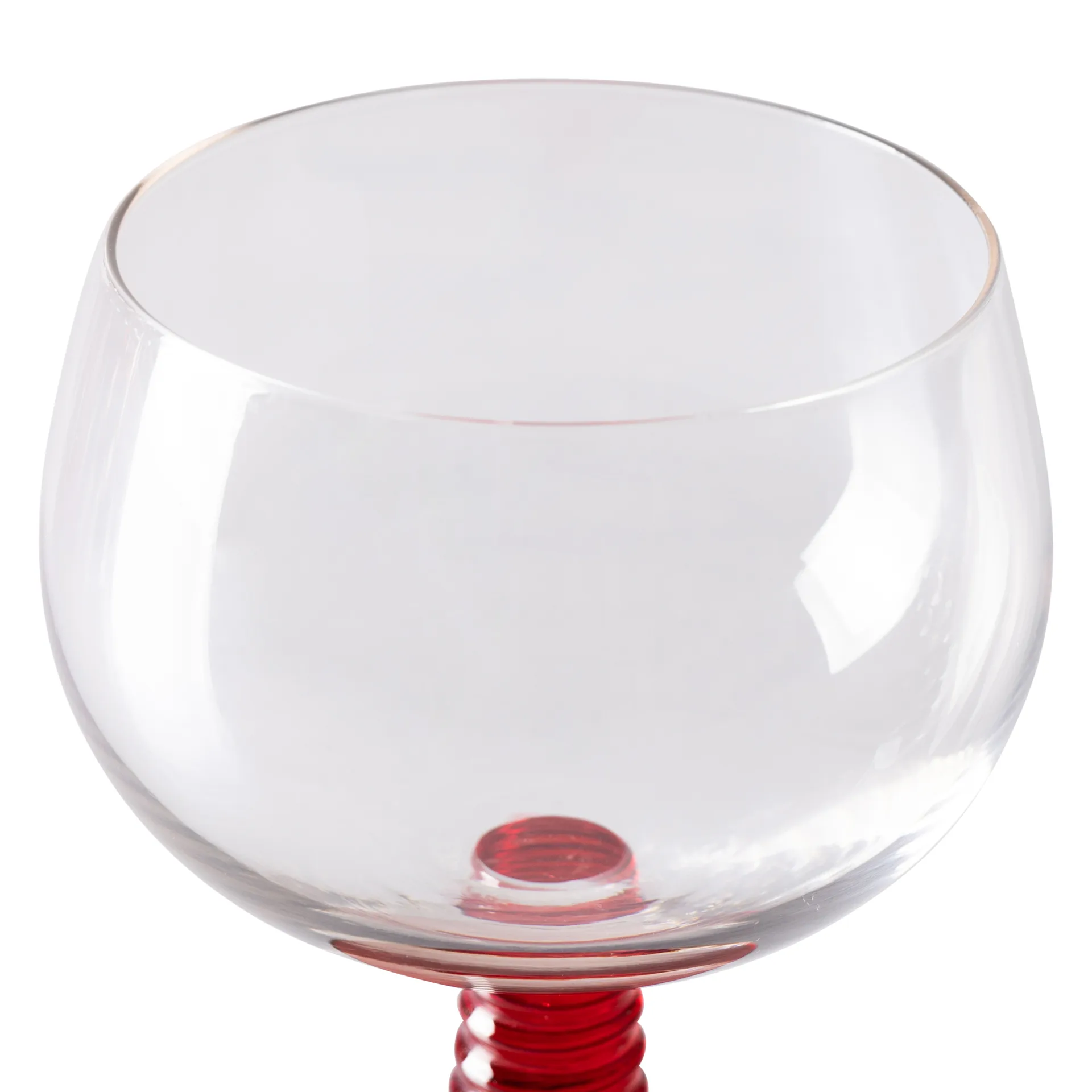 Swirl wine glass - low, Red HKliving