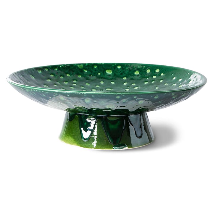 The Emeralds bowl with Foot Ø30x10 cm - Green - HKliving