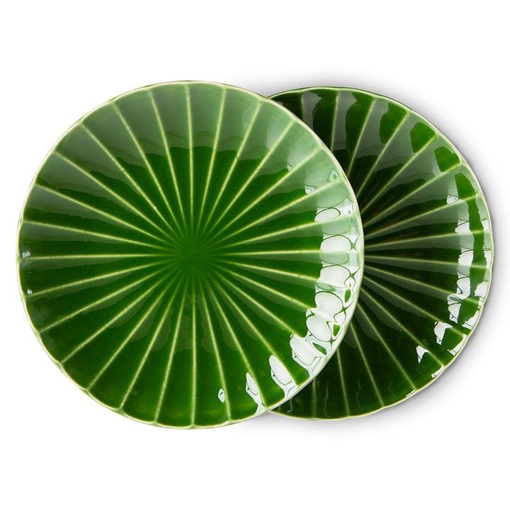 The Emeralds plate 2-pack Ø21.6 cm - Green - HKliving