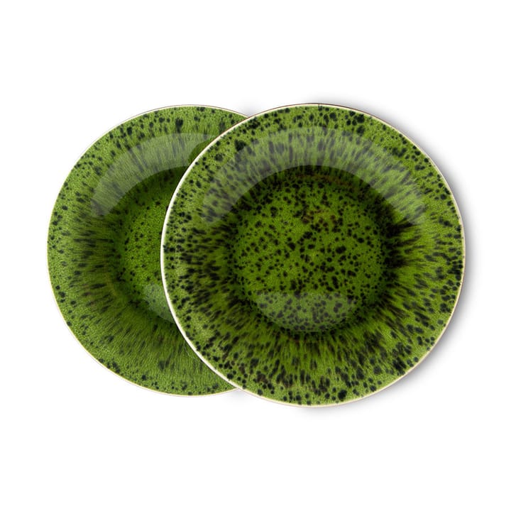 The Emeralds plate 2-pack Ø21.6 cm - Green - HKliving