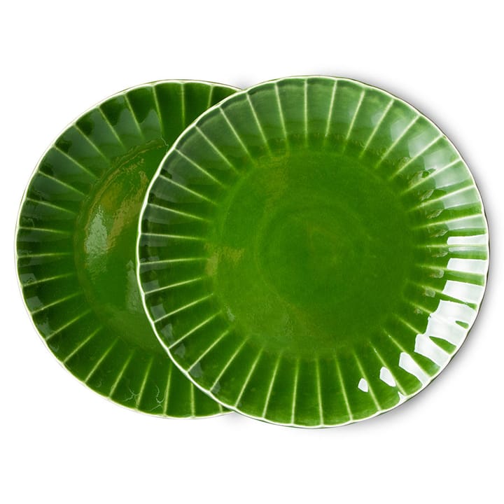The Emeralds plate 2-pack Ø27 cm - Green - HKliving