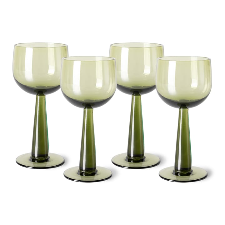 The Emeralds Wine glasses 4-pack 20 cl - Olive green - HKliving