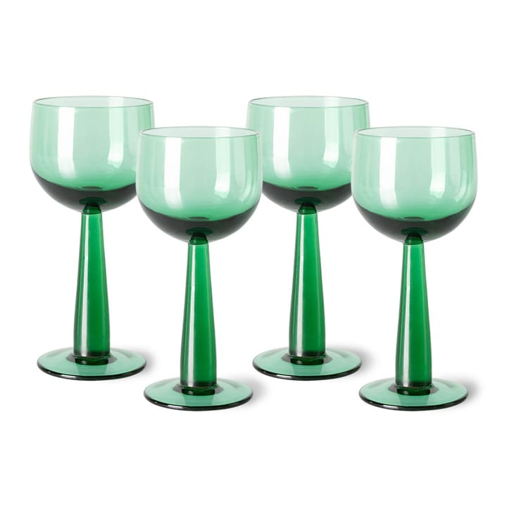 The Emeralds Wine glasses tall 4-pack 20 cl - Green - HKliving
