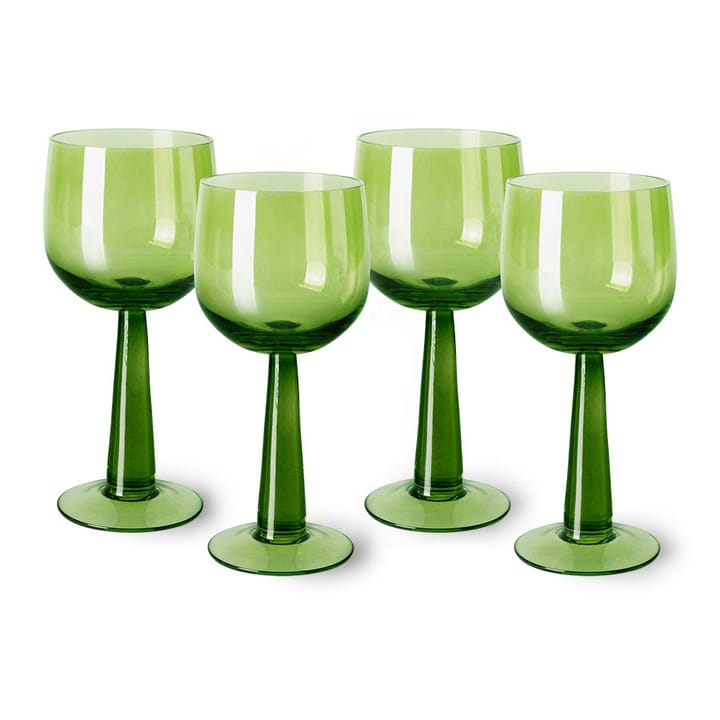 The Emeralds Wine glasses tall 4-pack 20 cl - Lime green - HKliving
