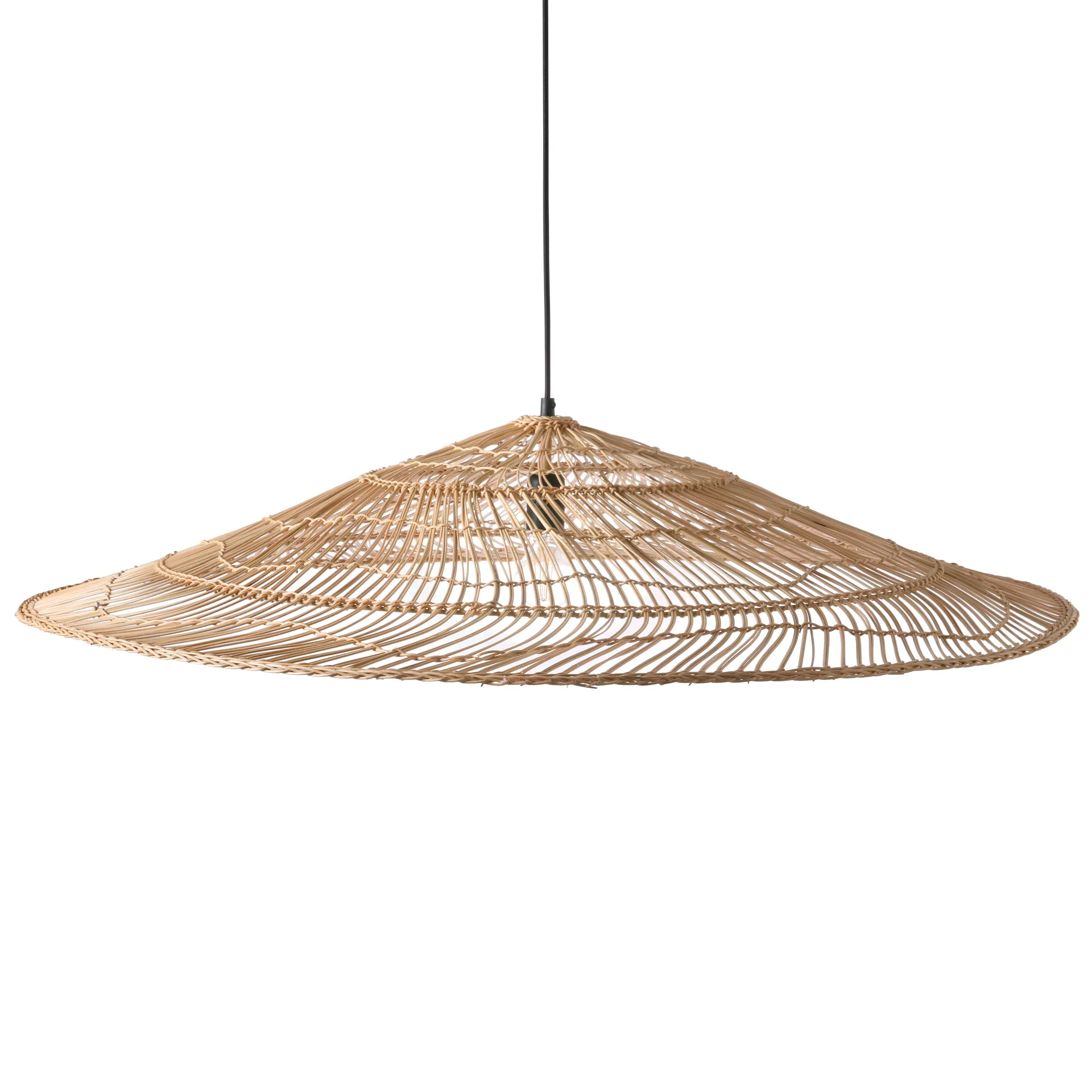 Wicker Triangle pendant lamp Ø102.5 cm, natureal HKliving