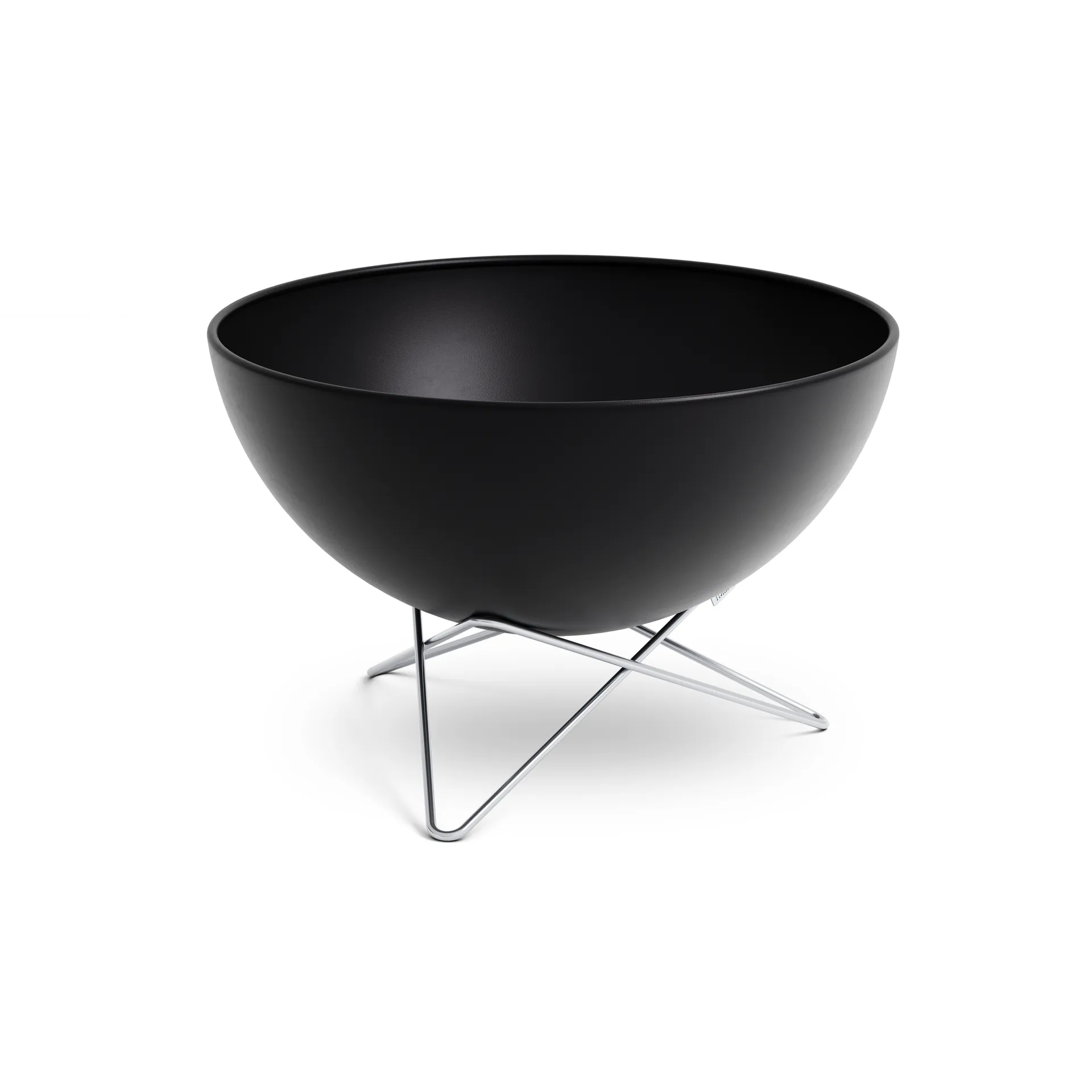 BOWL 57 fireplace, Black-silver, star base Höfats