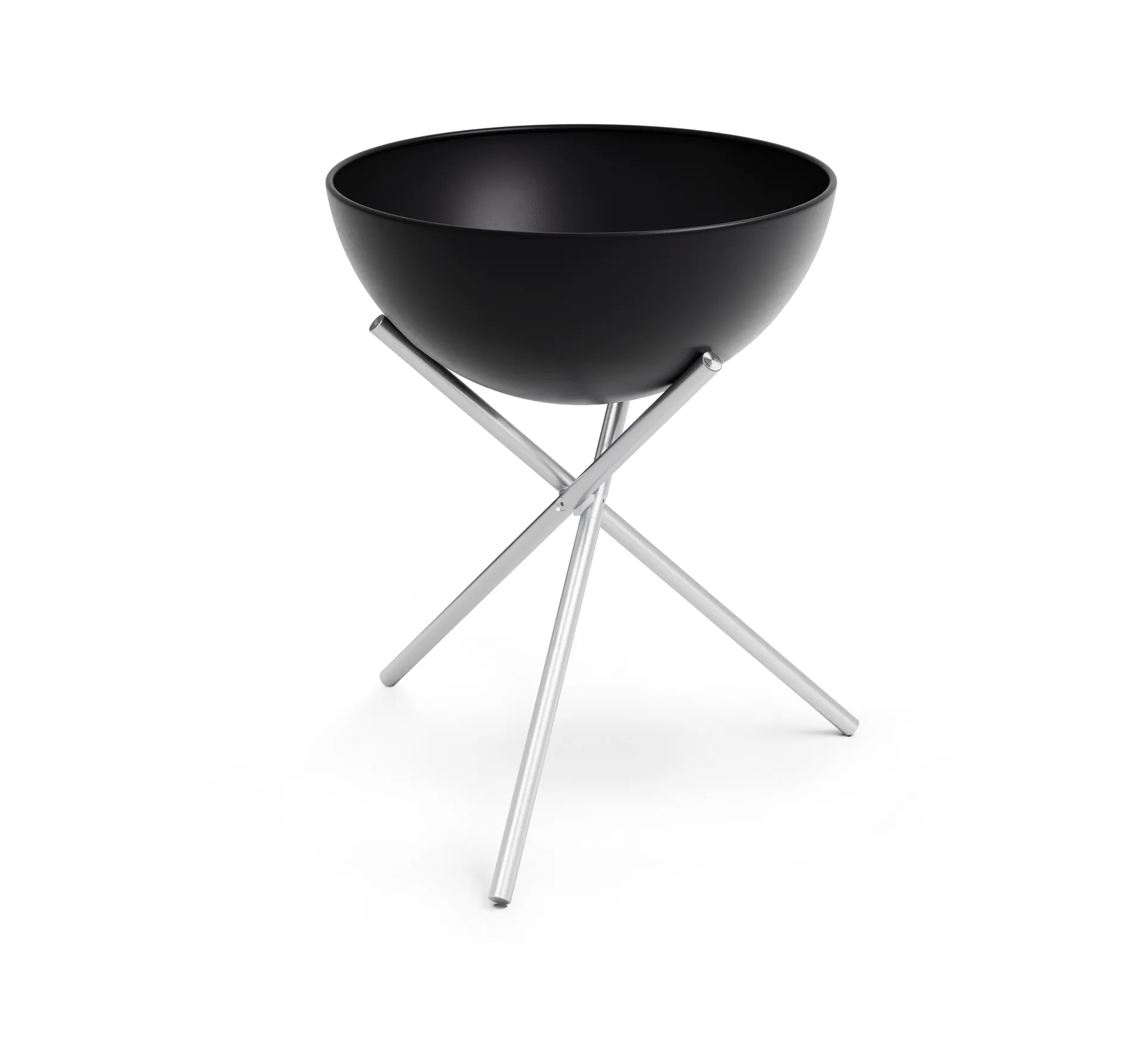 BOWL 57 fireplace, Black-silver, tripod stand Höfats