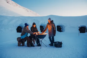 BOWL 57 fireplace - Black-silver, tripod stand - Höfats
