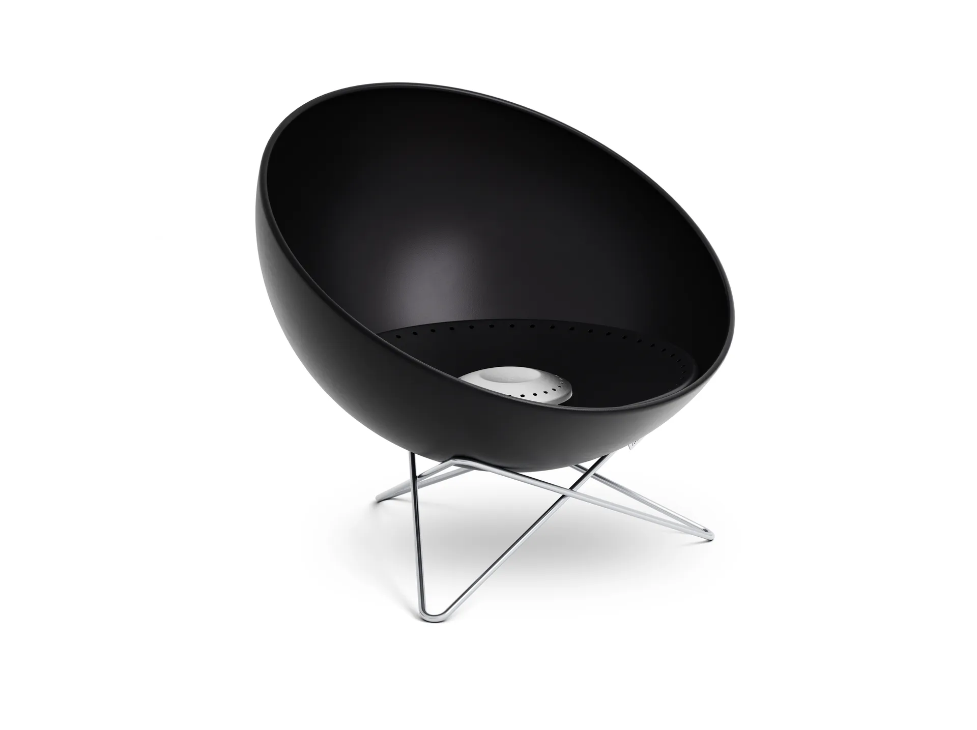 BOWL 70 fire pit, Black-silver, star base Höfats