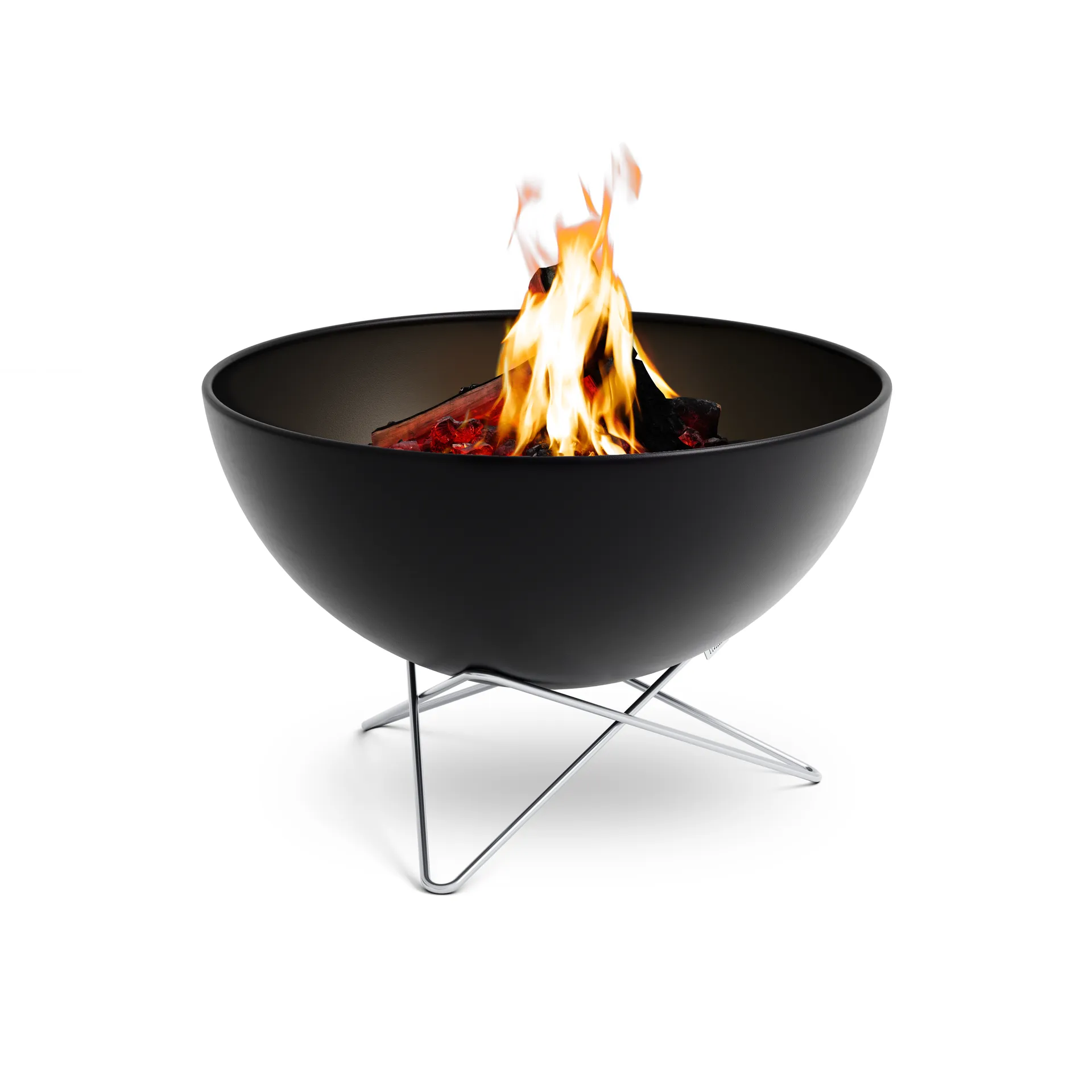 BOWL 70 fire pit, Black-silver, star base Höfats