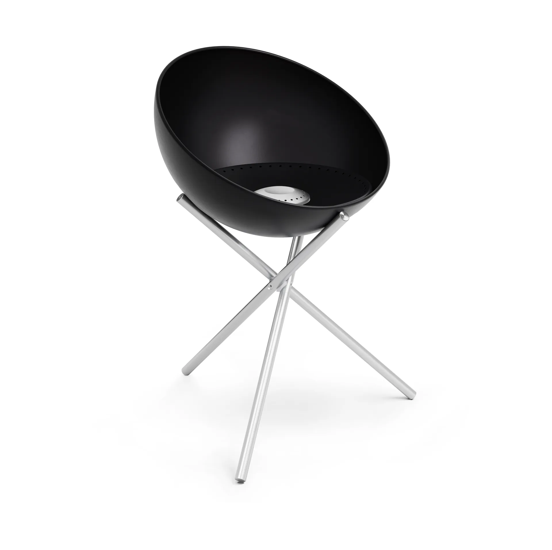 BOWL 70 fire pit, Black-silver, tripod stand Höfats