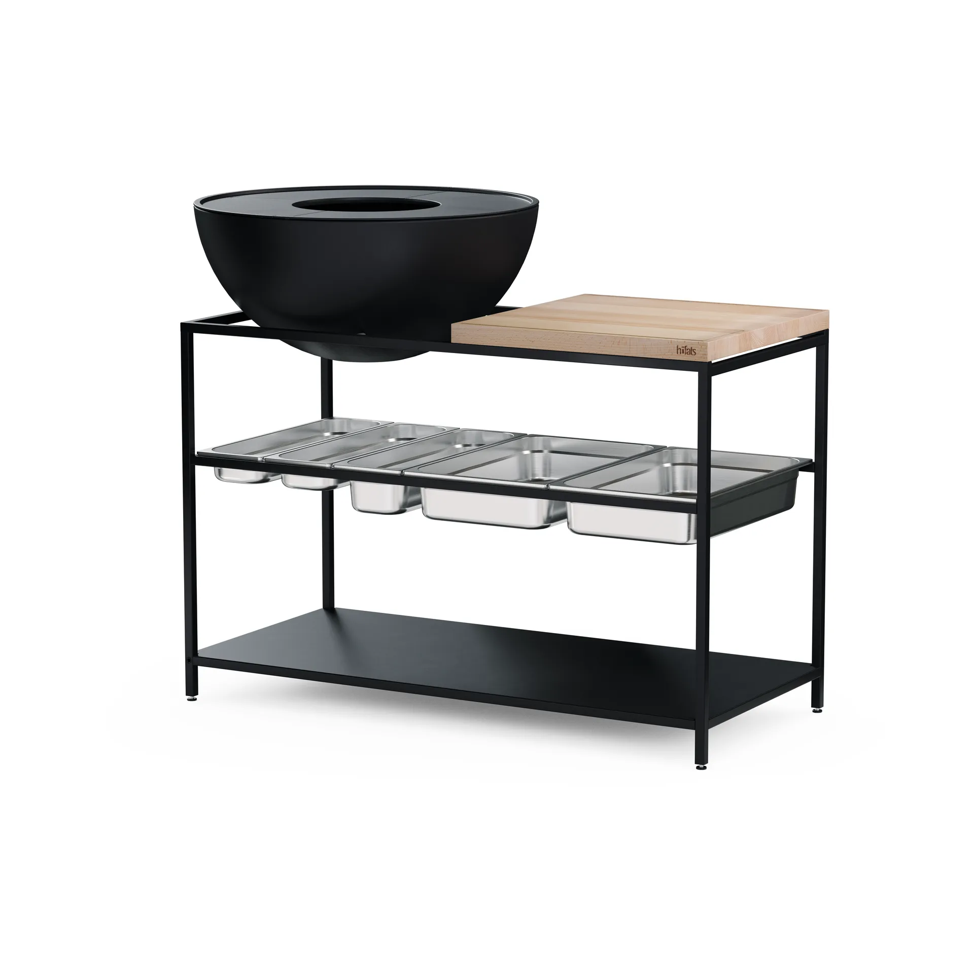 FIRE KITCHEN storage boxes, Stainless steel, 5 pieces Höfats