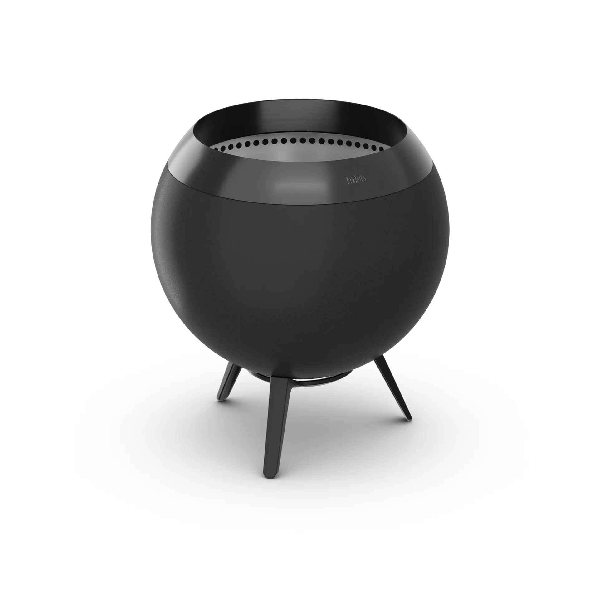 MOON 45 fireplace, All black, low base Höfats