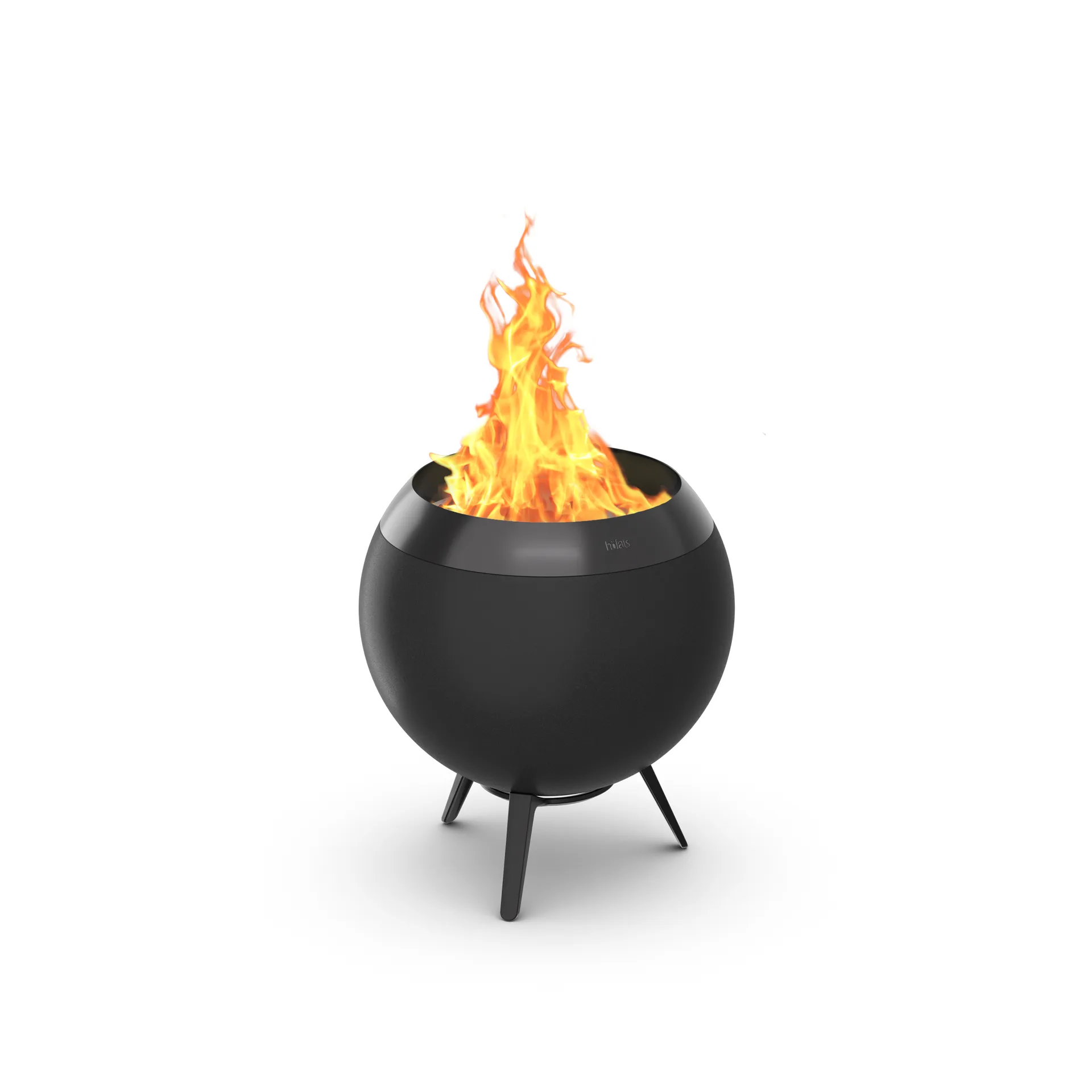 MOON 45 fireplace, All black, low base Höfats