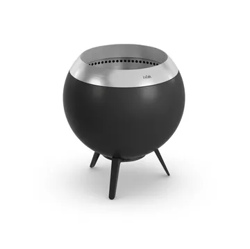 MOON 45 fireplace - Black-silver, low stand - Höfats
