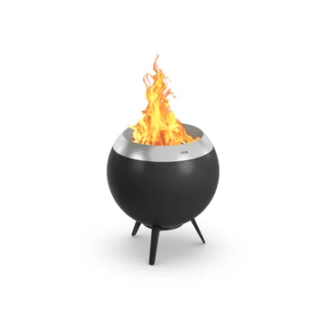 MOON 45 fireplace - Black-silver, low stand - Höfats