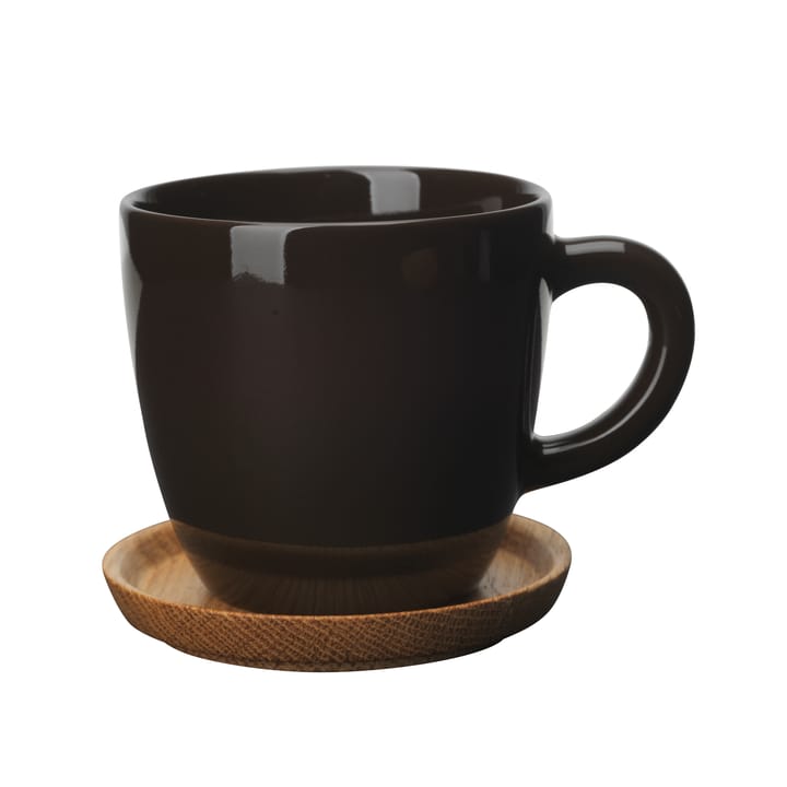 Höganäs coffee cup - bark shiney - Höganäs Keramik